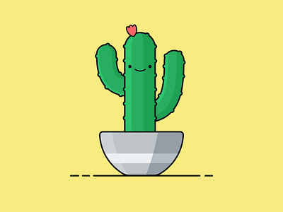 Day 2/100: Little cactus buddy 100daysofillustration adobe adobe illustrator cactus cactus illustration illustration vector