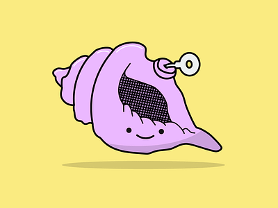 Day 10/100 The Magic Conch Shell 100daysofillustration adobe adobe illustrator design illustration the100dayproject vector