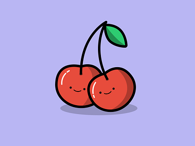 Day 11/100 - Cherries 100daysofillustration adobe adobe illustrator design illustration the100dayproject vector