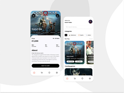 Game Store App Design app design design figma interaction design ui design