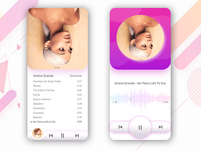 Music Player ariana grande dailyui music player ui