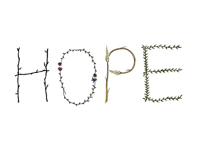 Hope design handwritten hope lettering typography