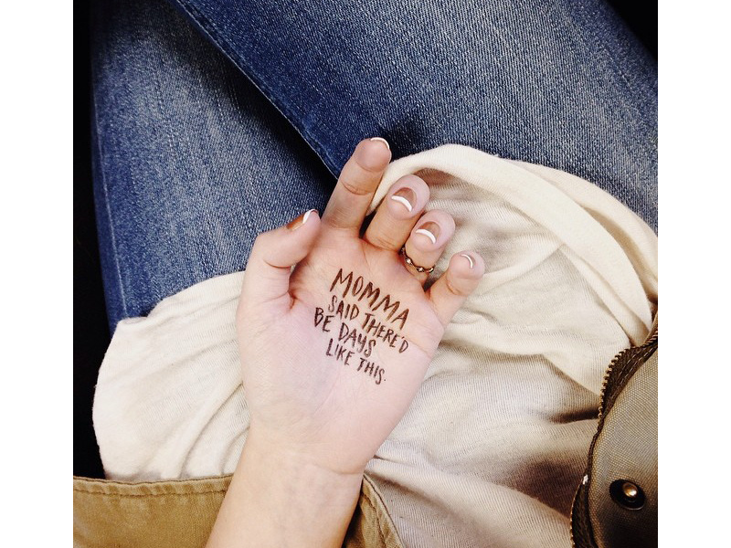 Momma Said handwritten lettering lyrics typography design photography