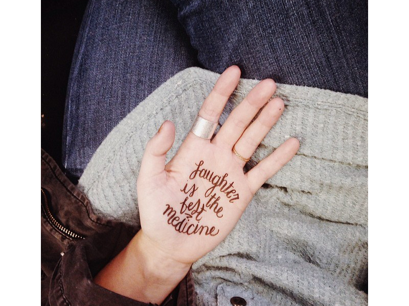 Laughter is the best medicine laughter handwritten lettering typography design photography