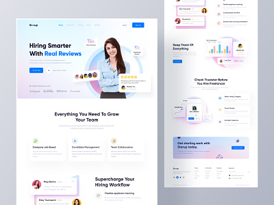 "Review & Ratings" Landing Page Design agency agency website best design curriculum vitae freelancer hire hire freelancer homepage design landingpagedesign management minimal website design portfolio profile card rating recruit review review site social proof uidesign website design