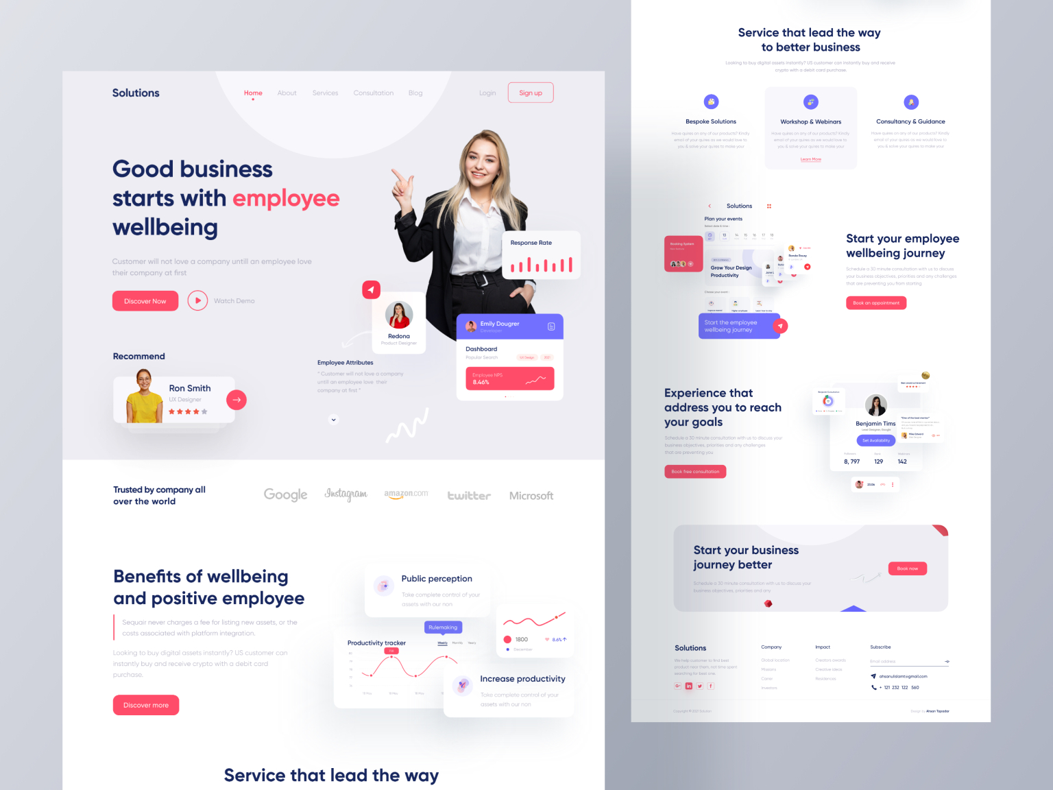 Business Consultation Landing Page Design by Ahsanul Islam Tapadar on ...