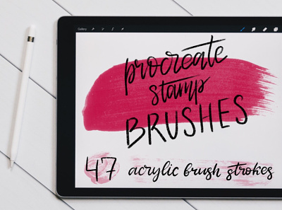 Acrylic Strokes Procreate brushes acrylic brush procreate stroke