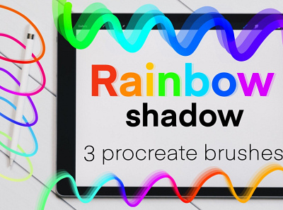 Rainbow Shadow Procreate Brushes brush procreate rainbow shadow