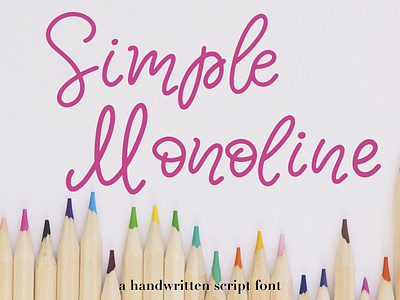 Simple Monoline A Handwritten Script Font