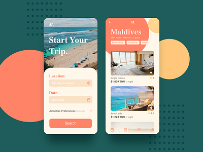 Travel App Design