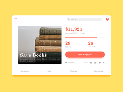 DailyUI#32 - Crowdfunding Campaign