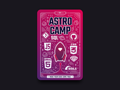 ASTRO Camp card design branding card design graphic design