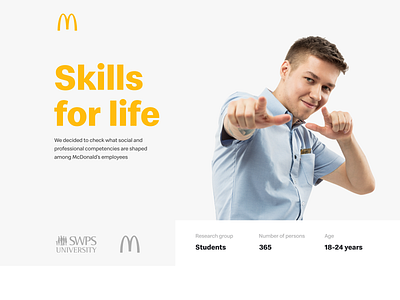 McDonald's Skills For Life landing page research web design website