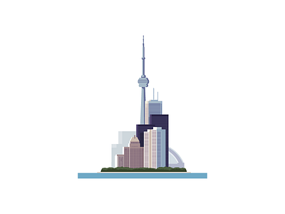 Toronto architect icon landmarks landscape toronto vector