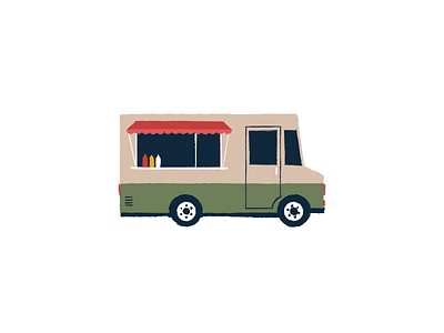 Food Truck Portland brush icon illustration oregon pdx portland usa vector