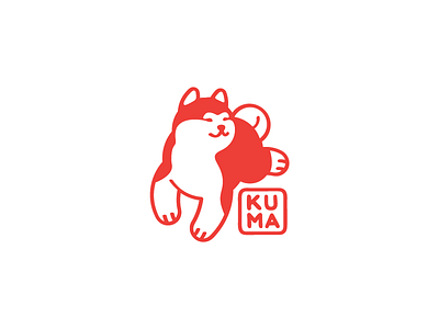 Kuma Logo akita inu bear dog japan japanese logo