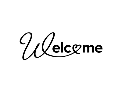 Welcome caligraphy greeting love sign symbol welcome