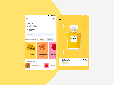 Online perfume shopping app design