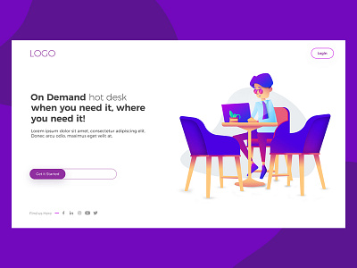 Office Booking booking desk landing page web