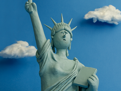 Lady Liberty art branding character character design characterdesign clay craft design illustration illustrator nyc photography picturebook plasticine pop culture statueofliberty