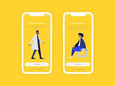 yello.w | Mental Health App - UX/UI app design flat health health app mental health mentalhealth minimal ui ux