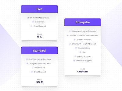 Price List blue clear light list money price purple simple table typography