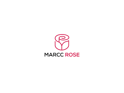 M +Rose (Unused) adobe illustrator branding design fashion brand logo rose unused