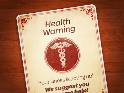 Health Warning! card game omnes tarot wood