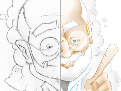 Guru guru illustration old guy