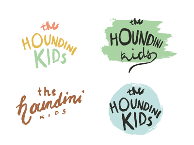 the Houdini Kids logo brush lettering handlettering lettering typography