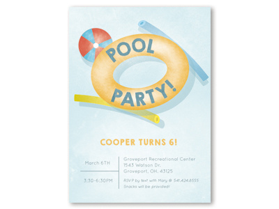 Pool Party Invitation
