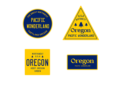 Pacific Wonderland badges license plate oregon