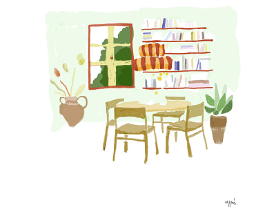 Cozy home illustration