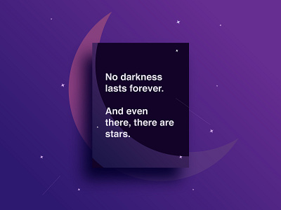 No darkness lasts forever. darkness depression instagram post mental health mental health awareness motivation stars