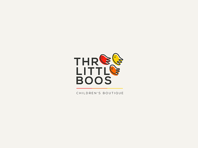 Three Little Boos boo brand brand design branding childrens identity kid kids kids fashion logo three