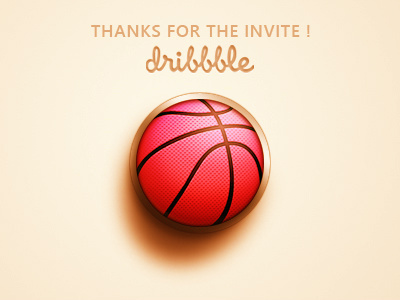 My first Dribbble shot! acknowledgment ball debut dribbble shot