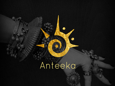 Logo design for Anteeka, a ethnic jewelry company branding ethnic jewelry logo tribal