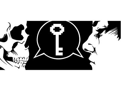 Talksmith key logo skull