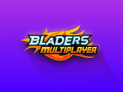 Bladers online multiplayer game Logo in Neumorphic 2D background