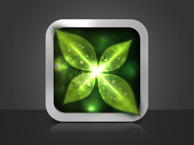 iOS Icon - Leaves icon icons ios leaves metal texture