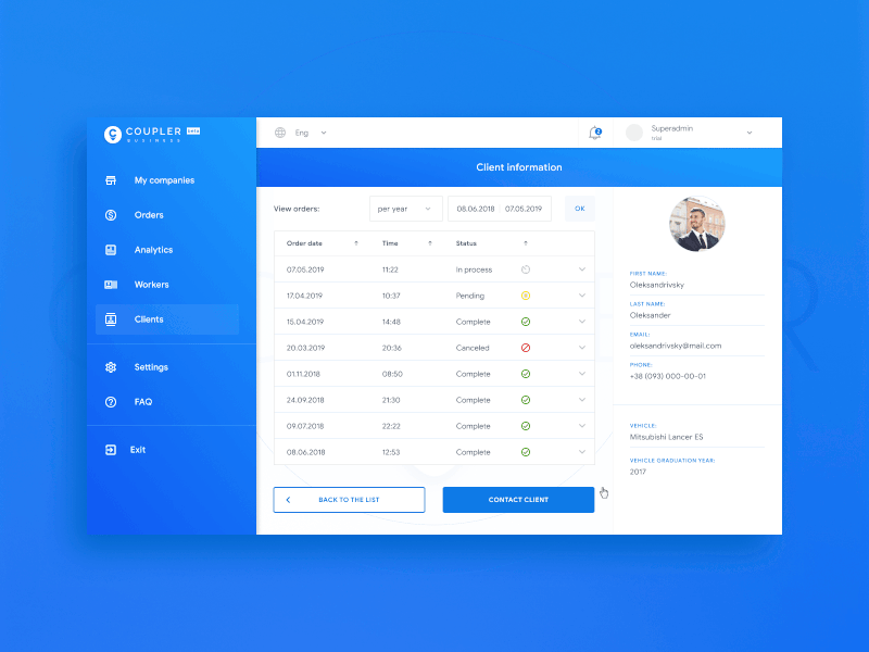 Coupler Business Web app (beta) (part-02) analytics animation business dashboard ui desktop management app management system ui ux web application