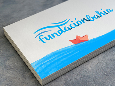 Fundación Bahía branding logo sea water