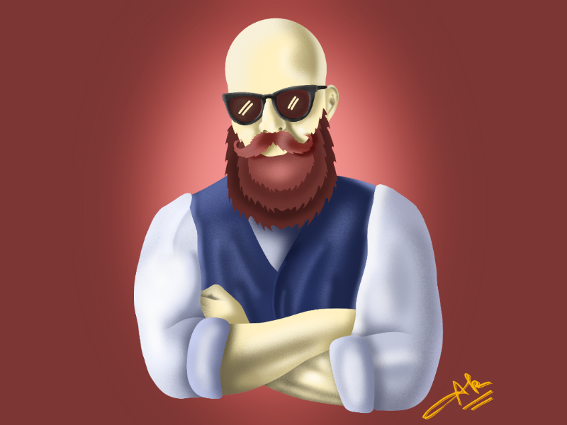 Keep calm and grow beard man drawing beard design vector tracing vectorart digitalart infinite painter procreate illustration