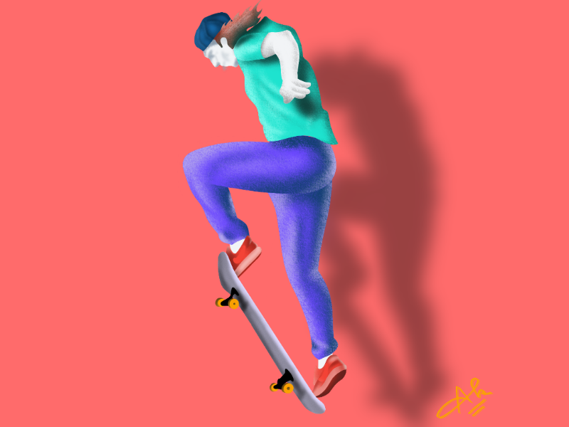 Skating 🛹 vector tracing vector art sports illustration infinite painter procreate skateboarding skating digital art illustration