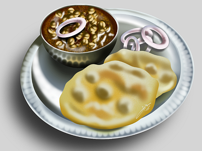 Chole Bhature || Digital Art