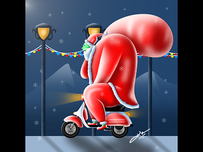 Santa 🎅 || Digital Art christmas concept art designs digital art digital illustration graphic design illustration illustrator procreate santa ui ux vector art