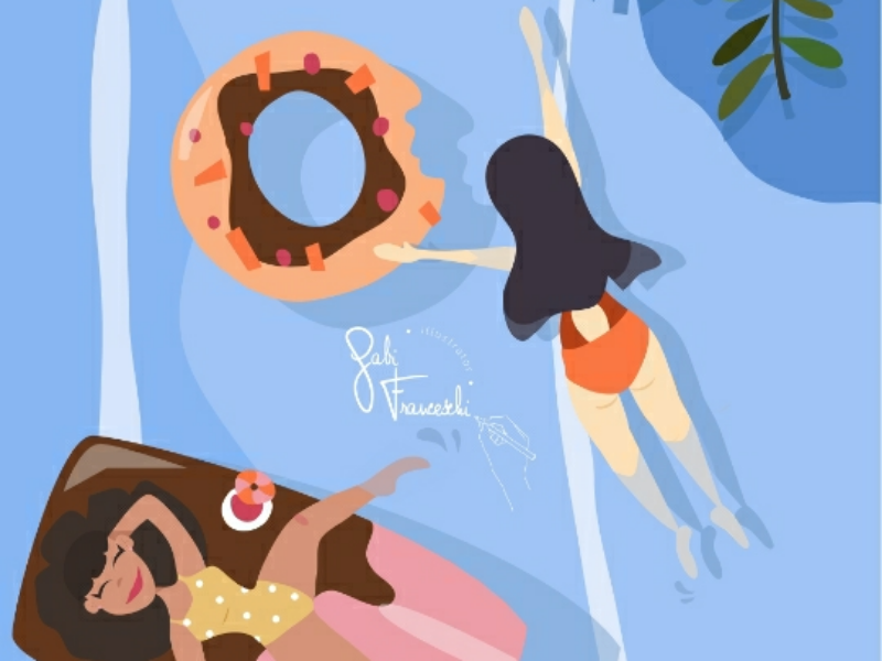 Día caluroso argentina hire chile mexico illustrator graphic design vector illustration freelancer