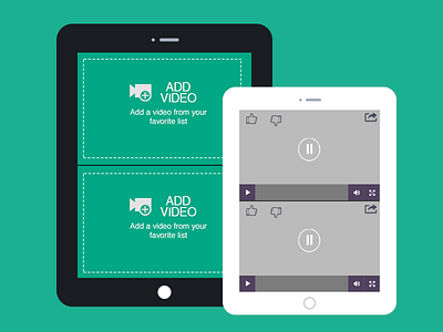 Video App Concept design flat design tablet ui ux video
