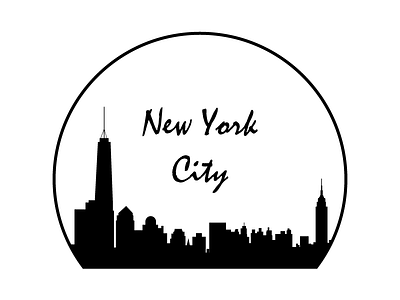 New York City - NYC flat design logo new york city ny nyc nyc building