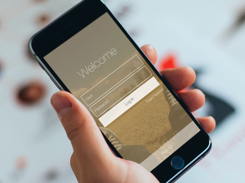 Log In flat design design mockup app password email field sign up mobile form login ui